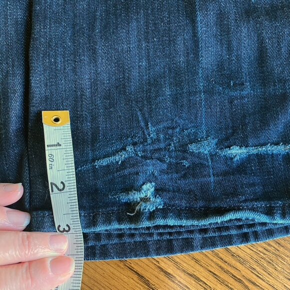 7 For all Mankind Dark Wash Mid Rise Bootcut size 32, Inseam 35 inches - Picture 12 of 15